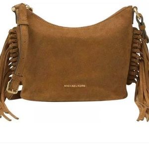 Michael Kors caramel suede Crossbody